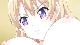 Blindfold Hentai With Big Boobs Gets Tittyfucked And Cumface, anime,  blindfold,  hentai