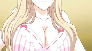 Blindfold Hentai With Big Boobs Gets Tittyfucked And Cumface, anime,  blindfold,  hentai