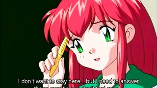 Redhead Hentai Girl Caught and poked all hole by tentacles cock in Anime, featuring a redhead hentai girl with multiple partners.