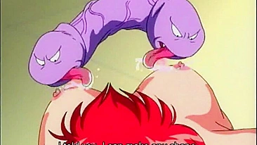 Redhead Hentai Girl Caught and poked all hole by tentacles cock in Anime, featuring a redhead hentai girl with multiple partners.