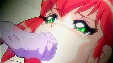 Redhead Hentai Girl Caught and poked all hole by tentacles cock in Anime, featuring a redhead hentai girl with multiple partners.