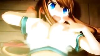 Hentai Cartoon Anime - Young Schoolgirl Fucked by Futagirl