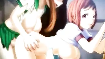Hentai Cartoon Anime - Young Schoolgirl Fucked by Futagirl
