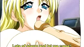 Japanese Hentai Porn - Big Boobs Anime Gets Double penetration in her wet pussy and mouth