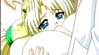 Japanese Hentai Porn - Big Boobs Anime Gets Double penetration in her wet pussy and mouth