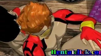 Hentai Gangbang with Muscular Anime