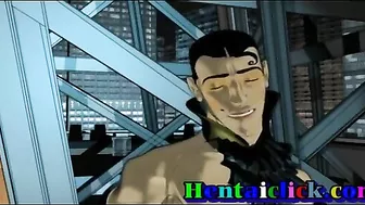 Hentai Gangbang with Muscular Anime