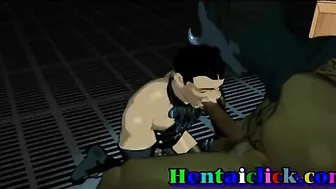 Hentai Gangbang with Muscular Anime