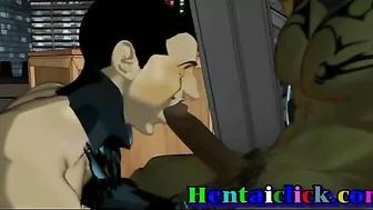 Hentai Gangbang with Muscular Anime