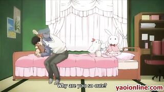 Anime Cartoon Guy in Bed gets Screwed up with Hentai