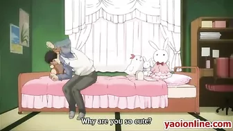 Anime Cartoon Guy in Bed gets Screwed up with Hentai