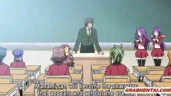 Pregnant Hentai Coeds Group sex lesson in the classroom - Anime, Pregnant, Hentai, Coeds