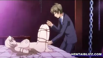 Tied and Dildoed Hentai with Big Boobs and Wet Pussy