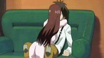 Bondage Hentai With A Muzzle Hard Strapon Fucked