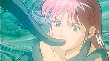 Redhead Hentai Gets Monster Tentacles Drilled All Holes, Anime, Redhead, Hentai