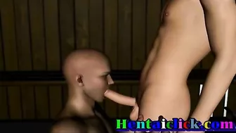 Gay Hentai Porn in Sauna Room - Steamy Anime Fuck Session