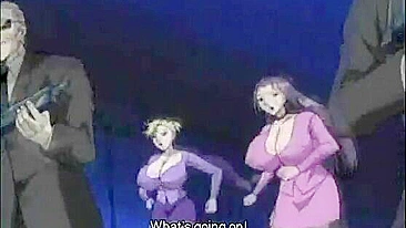 MILF Anime Mom with Enormous Boobs Gets Gangbanged