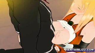 Coed Doggy Style Fuck and Tittyfuck with Big Tits Anime