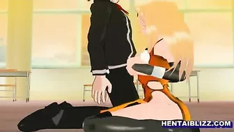 Coed Doggy Style Fuck and Tittyfuck with Big Tits Anime