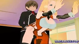 Coed Doggy Style Fuck and Tittyfuck with Big Tits Anime