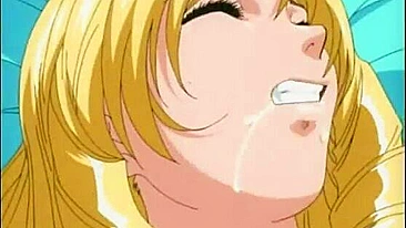 Hentai Blonde Fills Dick in Ass and Wet Pussy, Anime-style