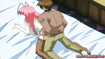 Redhead Hentai Maid With Big Tits Handjob and Wet Pussy Fucking, Anime