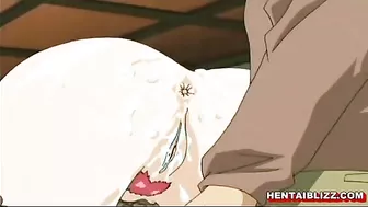 Redhead Hentai Maid With Big Tits Handjob and Wet Pussy Fucking, Anime