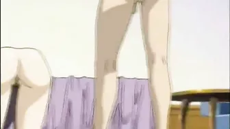 Roped Hentai Cutie With Muzzle Gets Dildoed ass and pussy, anime, bondage