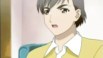 Roped Hentai Cutie With Muzzle Gets Dildoed ass and pussy, anime, bondage