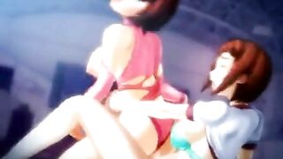 Hardcore Bareback Fucking of Busty Anime Shemale in Hentai Porn