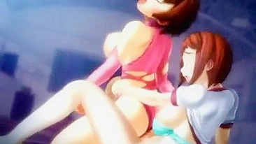 Hardcore Bareback Fucking of Busty Anime Shemale in Hentai Porn