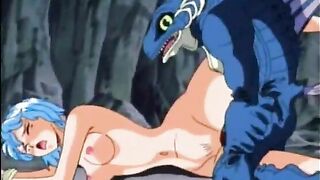 Hentai Girls Groupfucked By Lizard Monsters - Watch as beautiful anime girls are taken by ravenous lizard monsters in this wild and erotic adventure!