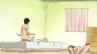 Cute Anime Girl Self-Masturbates while Watching her Friend get Fucked