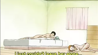 Cute Anime Girl Self-Masturbates while Watching her Friend get Fucked