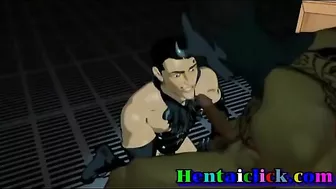 Hardcore Hentai Porn featuring Muscular Men in Group Gay Gangbangs