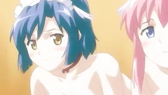 Hentai Maids Foursome Fucking with their Master - Anime Orgy