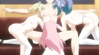 Hentai Maids Foursome Fucking with their Master - Anime Orgy