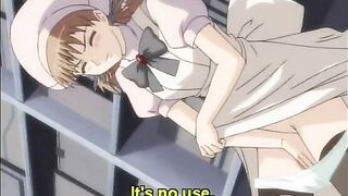 Pinched and Dildoed! Cute Hentai Gets Titty Fucked
