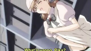 Pinched and Dildoed! Cute Hentai Gets Titty Fucked