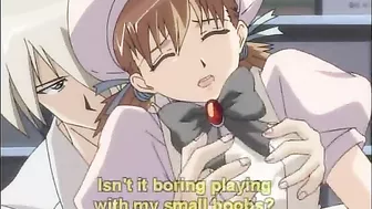 Pinched and Dildoed! Cute Hentai Gets Titty Fucked