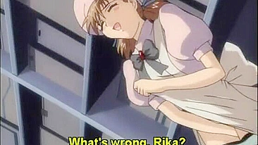 Pinched and Dildoed! Cute Hentai Gets Titty Fucked