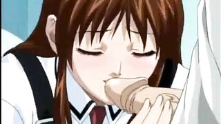 Hentai Schoolgirls Sucking Stiff Cock In The Toilet - NonkTube.com