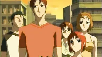 Hentai Cutie Sucks Stiff Dicks in Bondage Scene