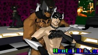 Hardcore Anime Gay Hentai Porn featuring Muscular Hunks Bareback Fucking