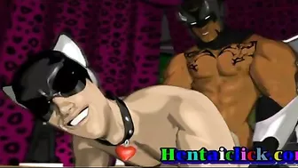 Hardcore Anime Gay Hentai Porn featuring Muscular Hunks Bareback Fucking