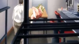 Coed Titty Fucking and Swallowing Cum in Hentai Porn