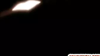 Coed Titty Fucking and Swallowing Cum in Hentai Porn