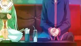 Coed Titty Fucking and Swallowing Cum in Hentai Porn