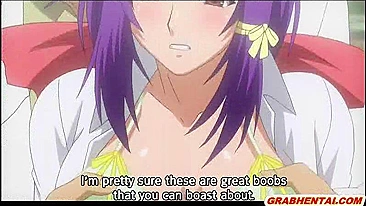 Busty Anime Coed Spreading Wide Wet Pussy and Dildoing