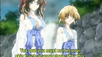 Hentai Gets Squeezed Her Busty Breasts in the Outdoor